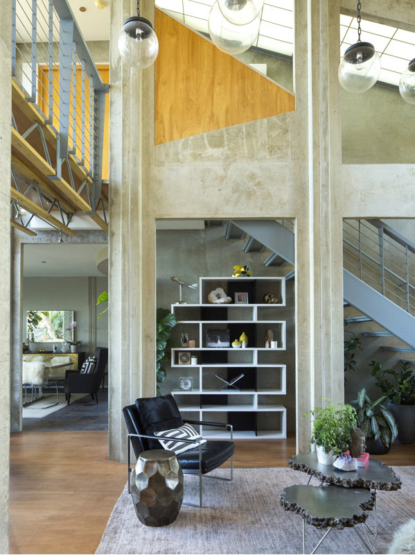 Industrial Living Room Design Photo by Maegan Swabb Decor + Style